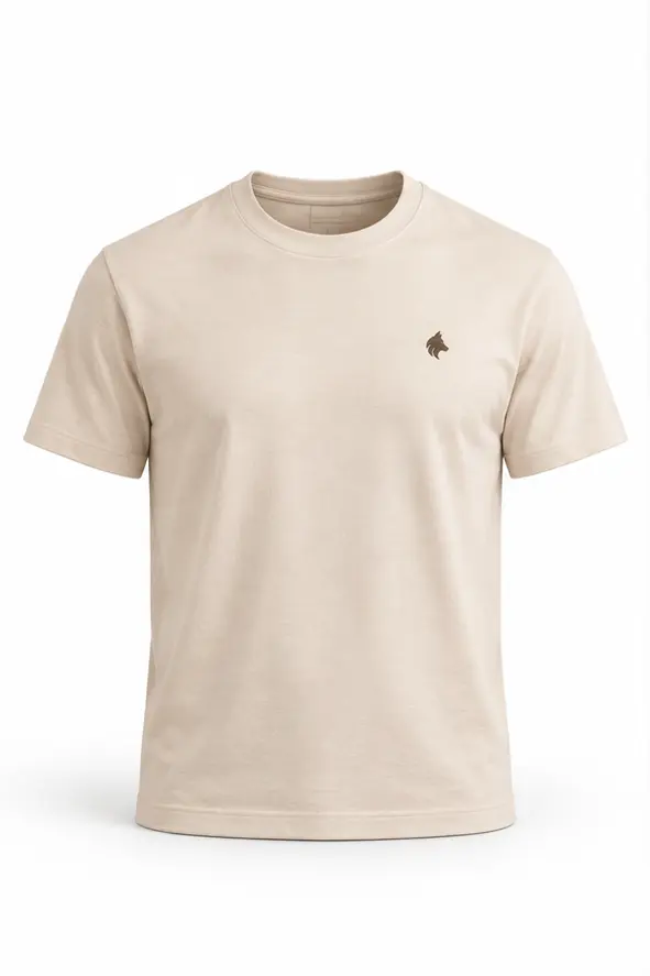 Camiseta essencial Laurent Richard, off-white, produto isolado