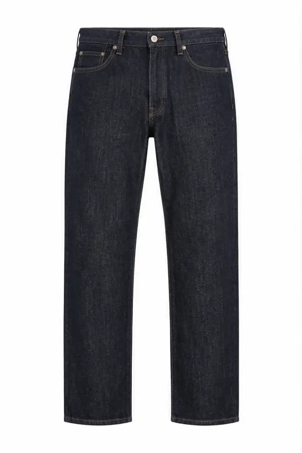 Jeans essencial Laurent Richard, índigo escuro, produto isolado